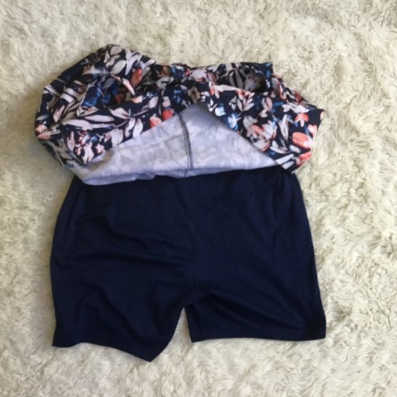 SAINT JOHN'S BAY Tennis Flora Printed Short Skirt Elastic Waist Tie Pockets M - Picture 6 of 9